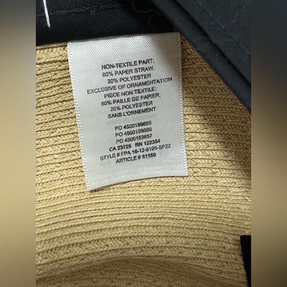 Aritzia Auxiliary Classic Straw Fedora Hat As-Is - Picture 6 of 8